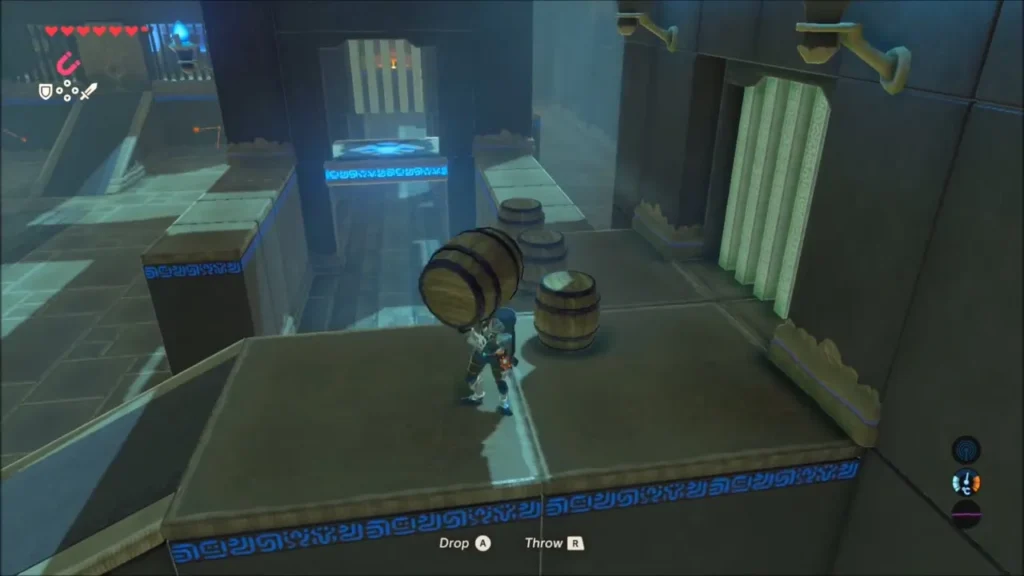 Link carrying a barrel on the sliding platform Link carrying a barrel on the sliding platform