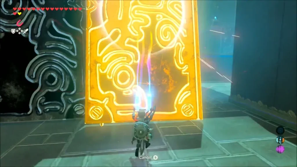 Link pulling a large metal block out with Magnesis Link pulling a large metal block out with Magnesis