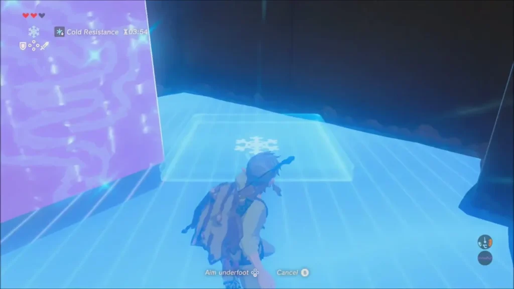 Aiming Cryonis underfoot to raise ice from the water Aiming Cryonis underfoot to raise ice from the water