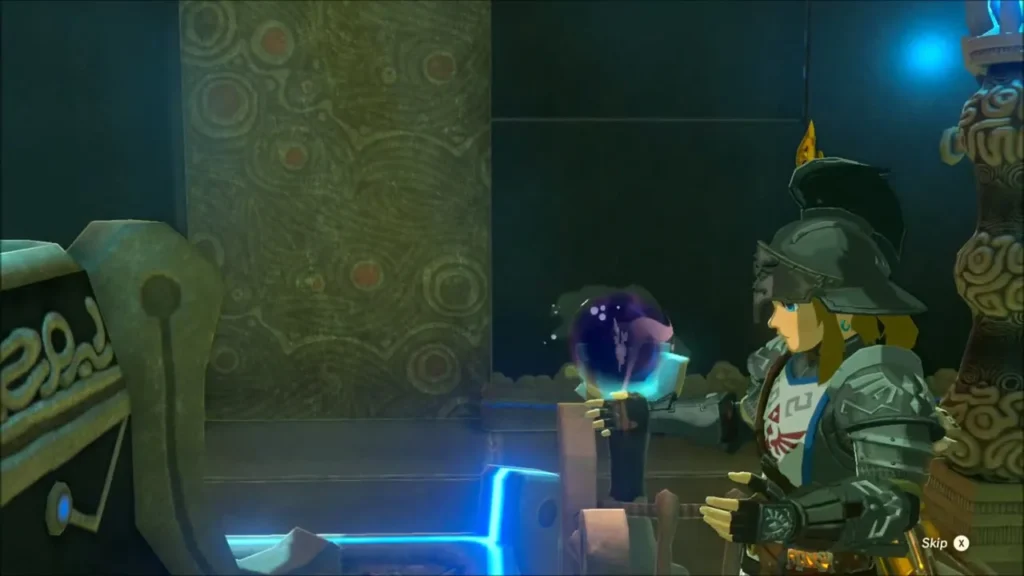 The monk handing Link the Spirit Orb The monk handing Link the Spirit Orb