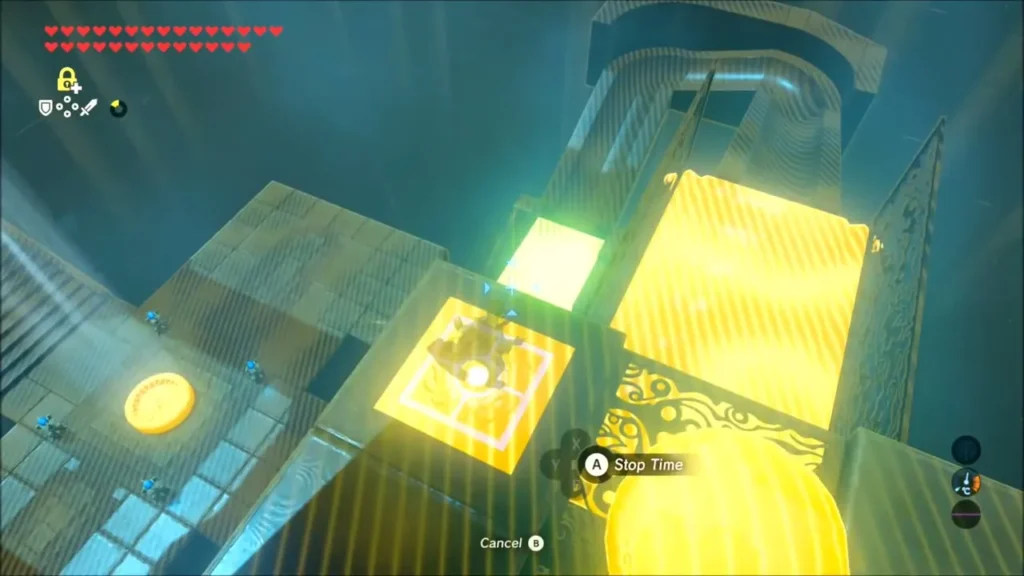 Stasis lock on the lever platform as the orb drops Stasis lock on the lever platform as the orb drops