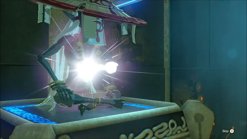 The monk presenting a bright Spirit Orb to Link The monk presenting a bright Spirit Orb to Link