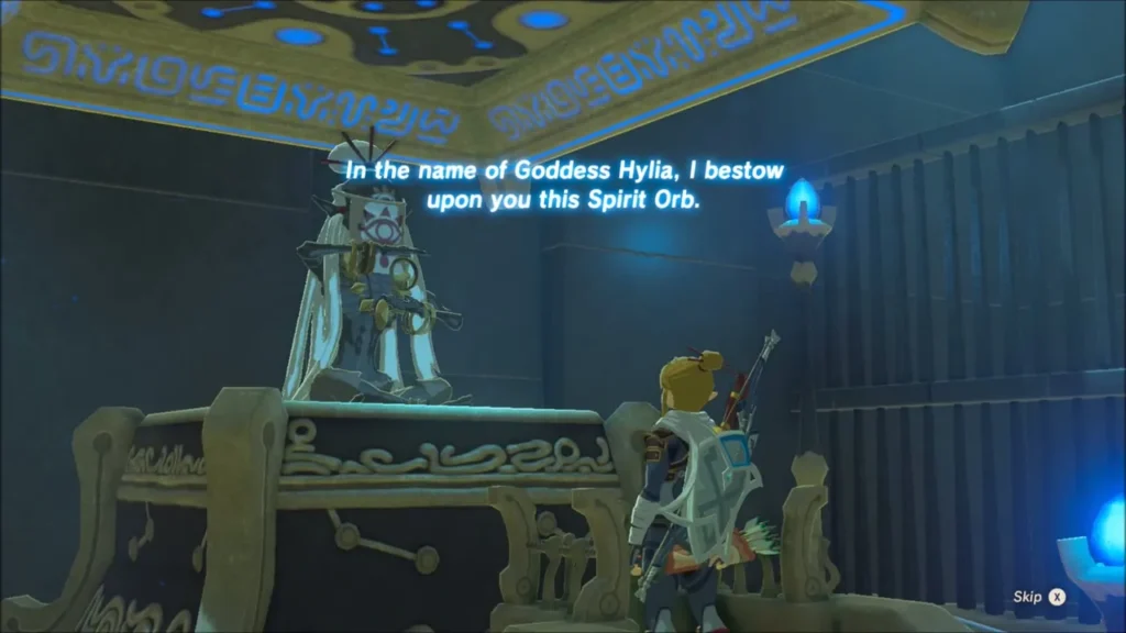 Mezza Lo bestowing the Spirit Orb upon Link Mezza Lo bestowing the Spirit Orb upon Link