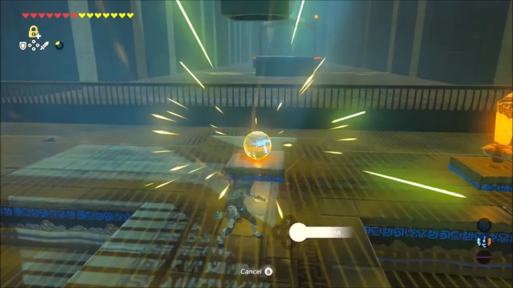 Frozen ball with force lines after hammer hits Frozen ball with force lines after hammer hits