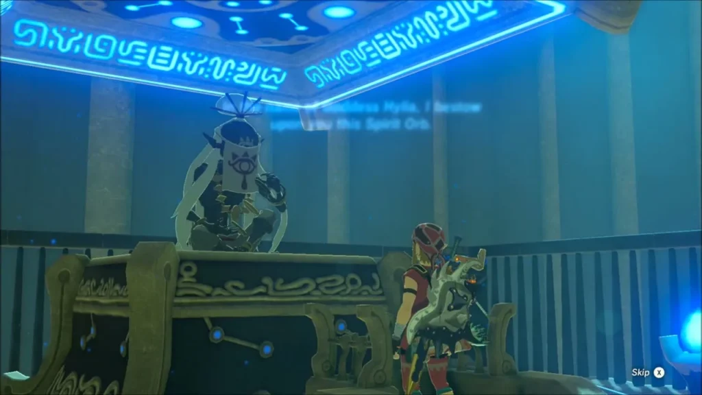 Mo'a Keet the monk granting Link the Spirit Orb Mo'a Keet the monk granting Link the Spirit Orb