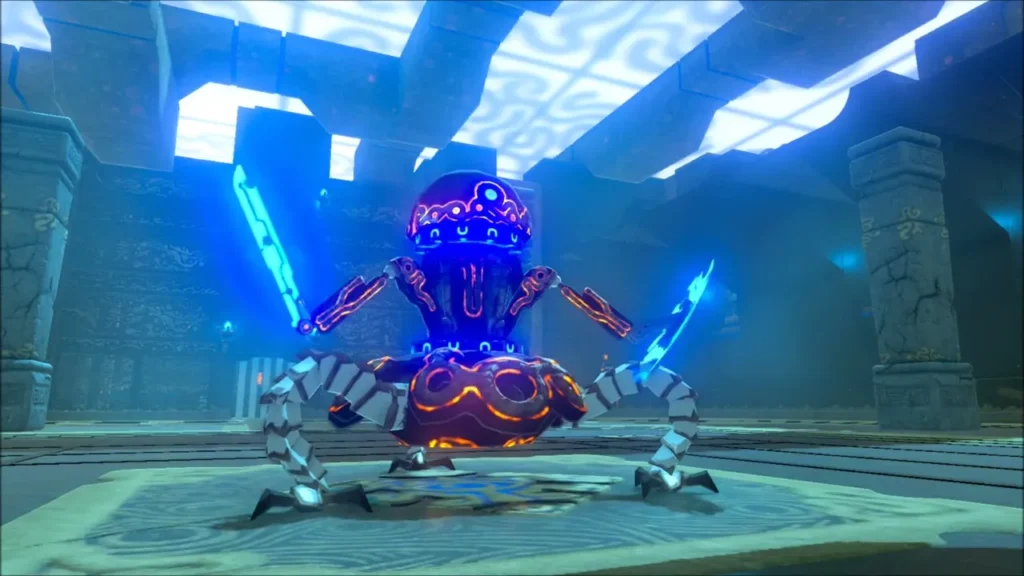Guardian Scout with glowing blades in the shrine arena Guardian Scout with glowing blades in the shrine arena