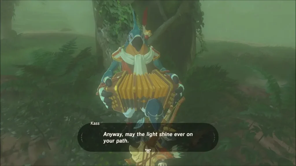 Kass finishing his song about the storm shrine Kass finishing his song about the storm shrine