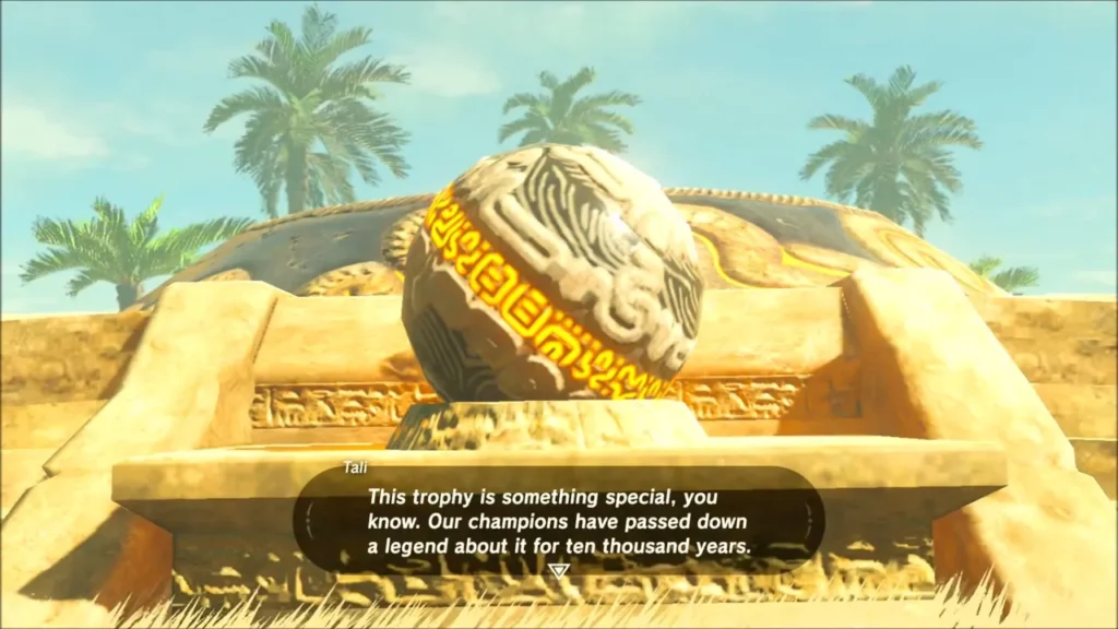 The champion's stone orb resting on its pedestal by the start The champion's stone orb resting on its pedestal by the start