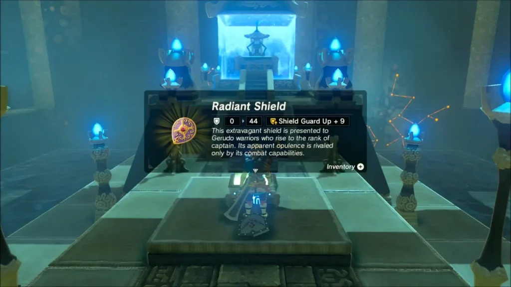 The Radiant Shield item box after opening the chest The Radiant Shield item box after opening the chest