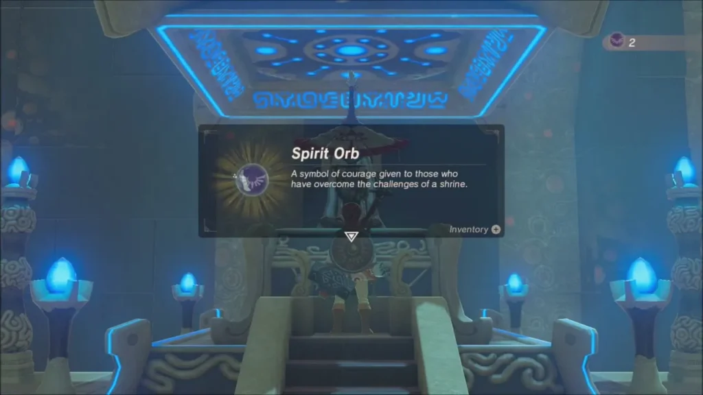 Link receiving the Spirit Orb with its name box shown Link receiving the Spirit Orb with its name box shown