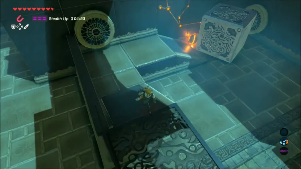Link beside the fan and the metal box near the ledge Link beside the fan and the metal box near the ledge