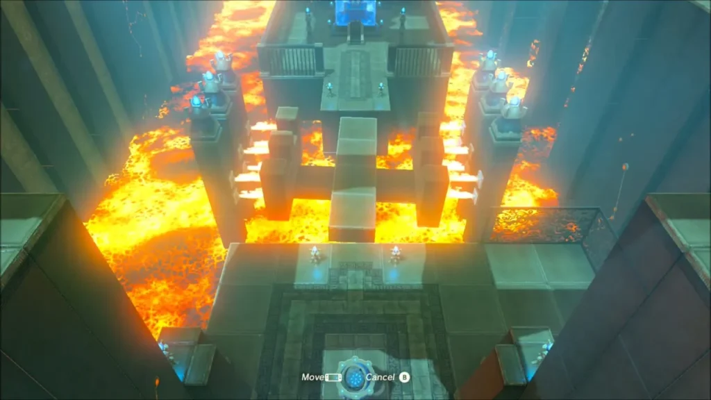 Apparatus flipped so its E-shaped sections block the flame jets at both ends