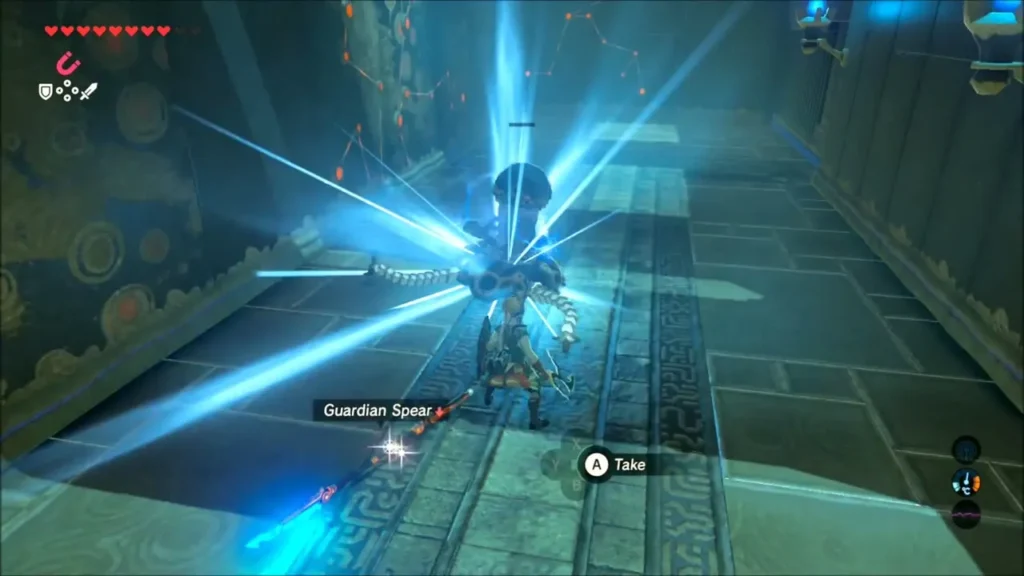 A Guardian Scout shattering in blue light on the ramp hall A Guardian Scout shattering in blue light on the ramp hall