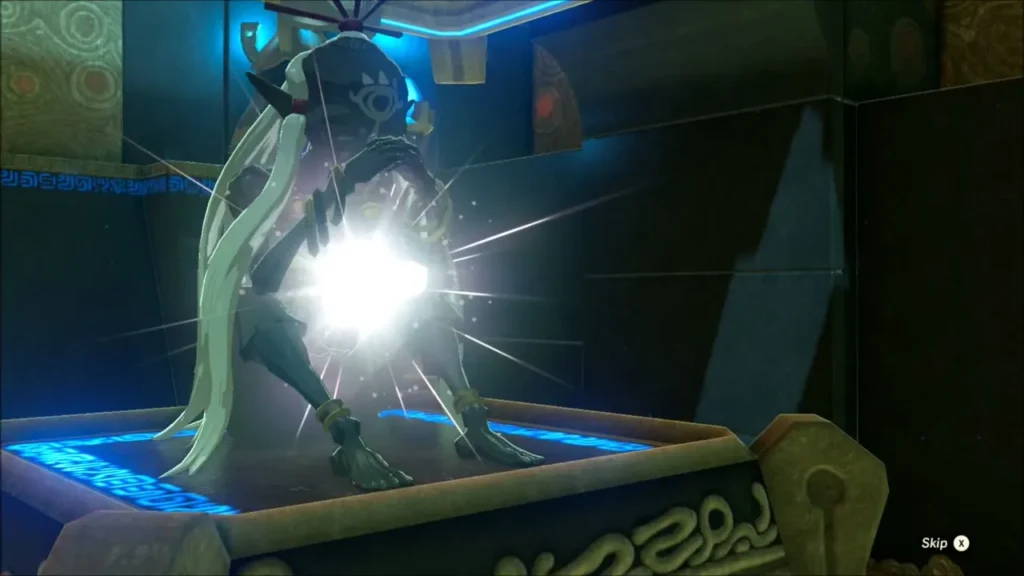 The monk glowing as he presents the Spirit Orb The monk glowing as he presents the Spirit Orb