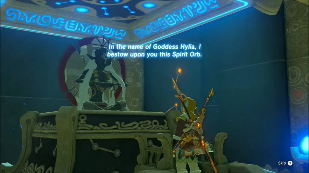 Monk Sasa Kai bestowing the Spirit Orb on Link Monk Sasa Kai bestowing the Spirit Orb on Link