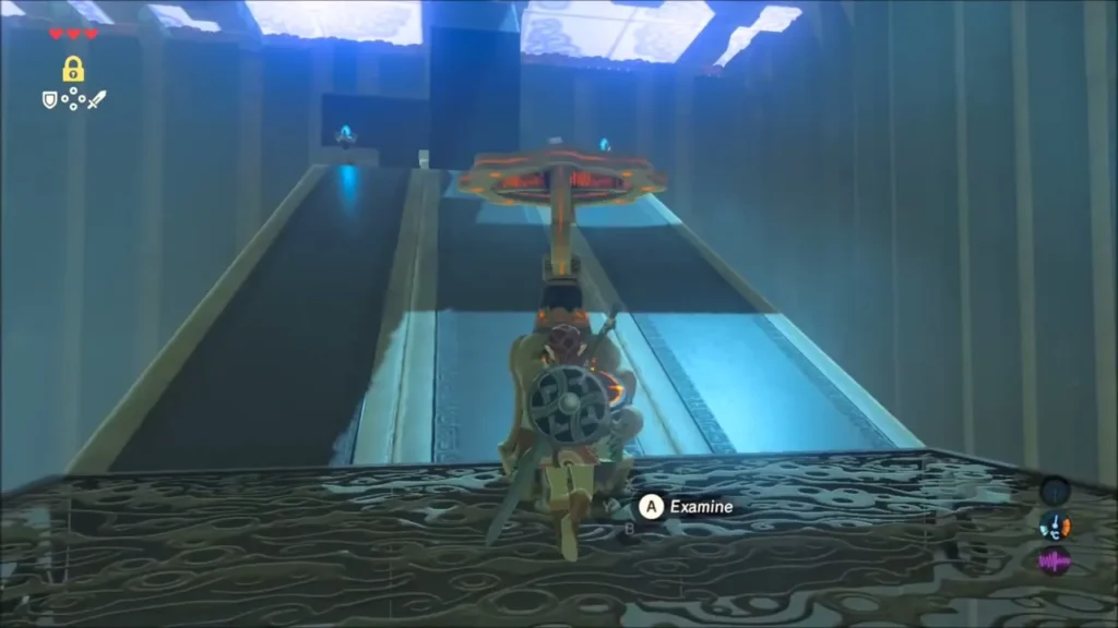 Link at the third machine that controls the large maze Link at the third machine that controls the large maze