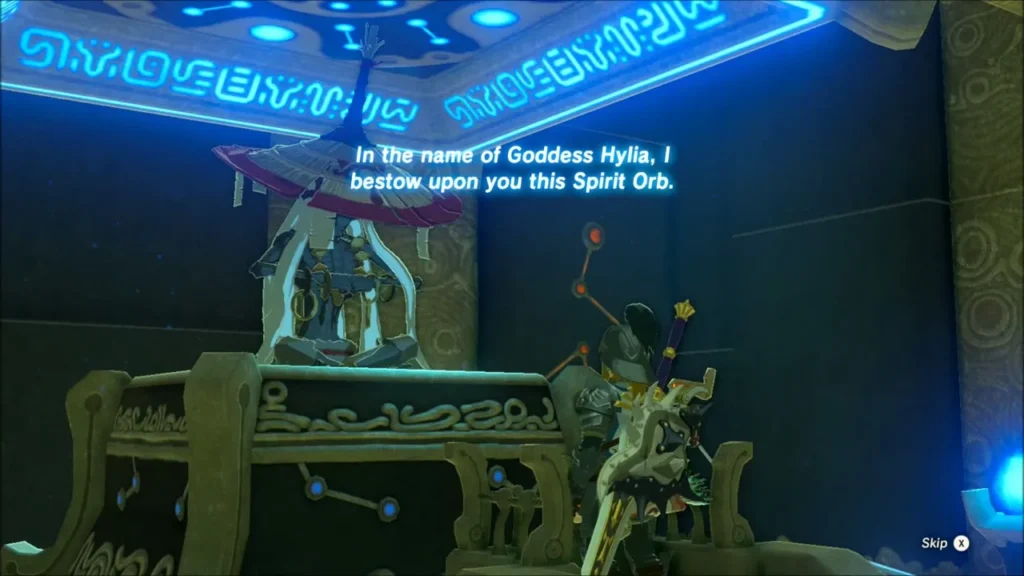 The monk bestowing the Spirit Orb at the altar The monk bestowing the Spirit Orb at the altar