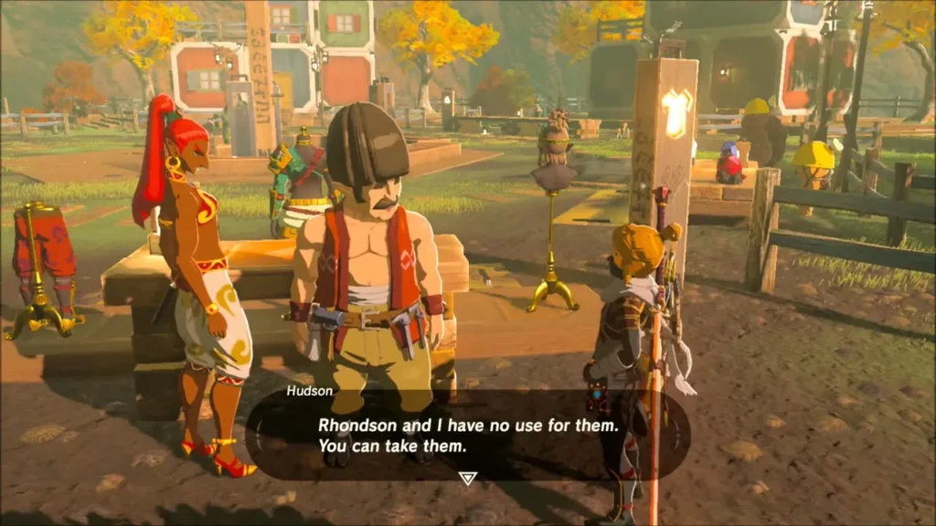 Hudson telling Link to take the leftover gems Hudson telling Link to take the leftover gems