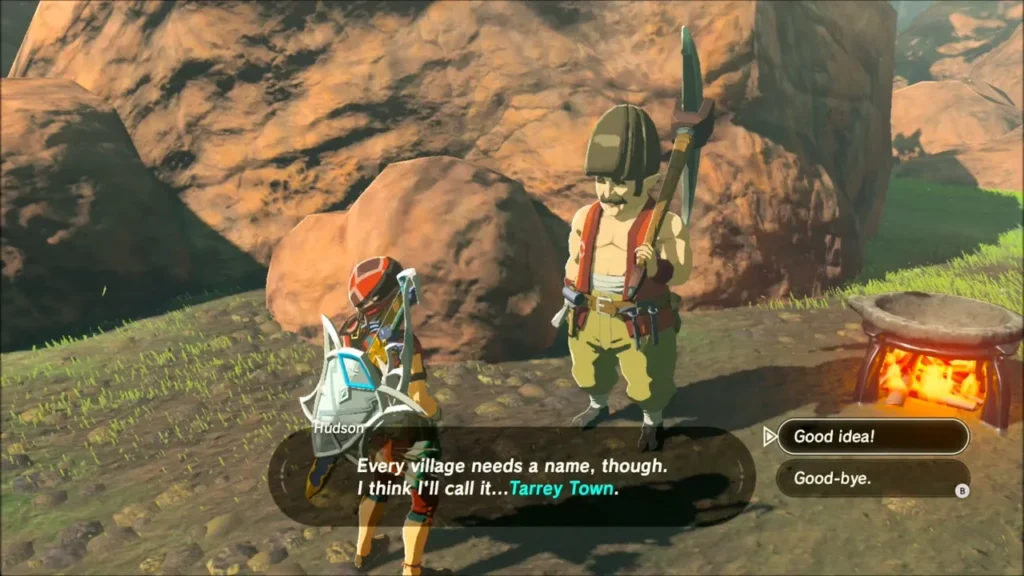 Hudson telling Link he will name the village Tarrey Town Hudson telling Link he will name the village Tarrey Town