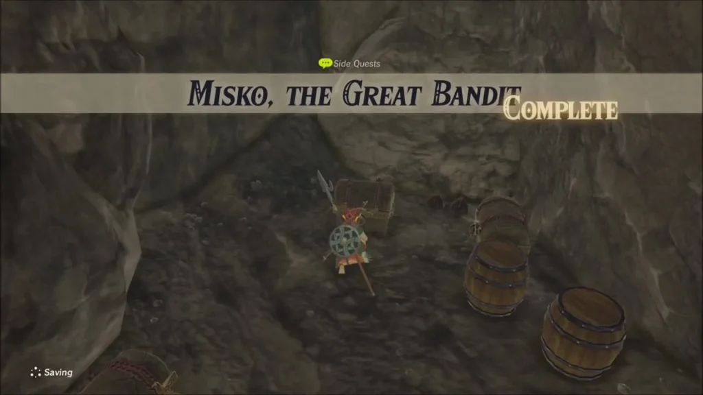 Misko, the Great Bandit complete banner inside the cave Misko, the Great Bandit complete banner inside the cave