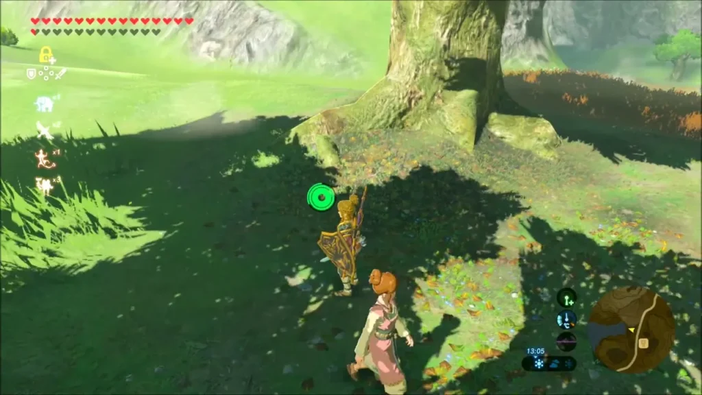 Aliza standing next to Link under the tree after the talk
