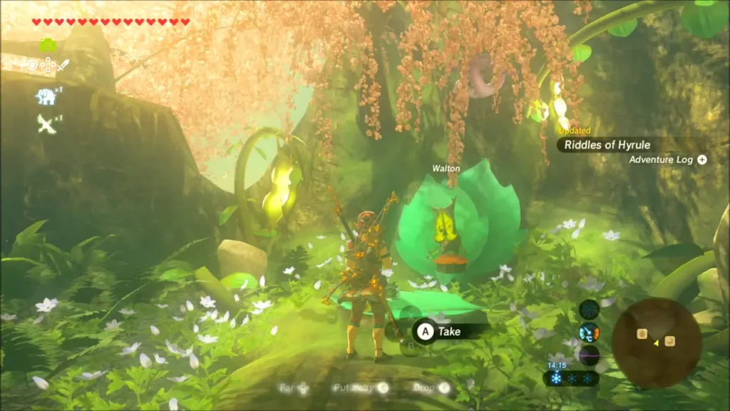 Link beside Walton with the Riddles of Hyrule update banner Link beside Walton with the Riddles of Hyrule update banner