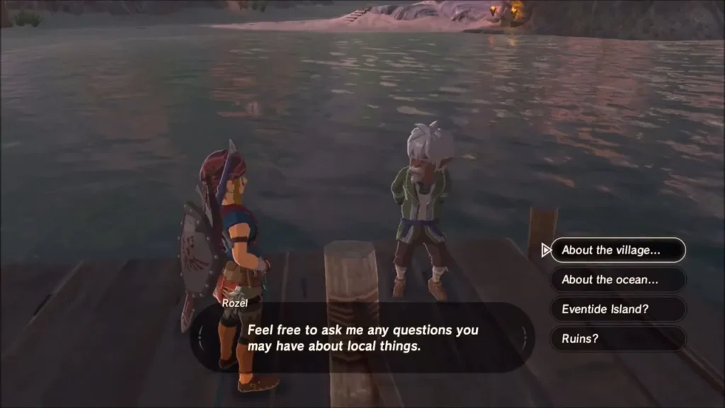 Rozel offering to answer questions about the village and the ocean Rozel offering to answer questions about the village and the ocean