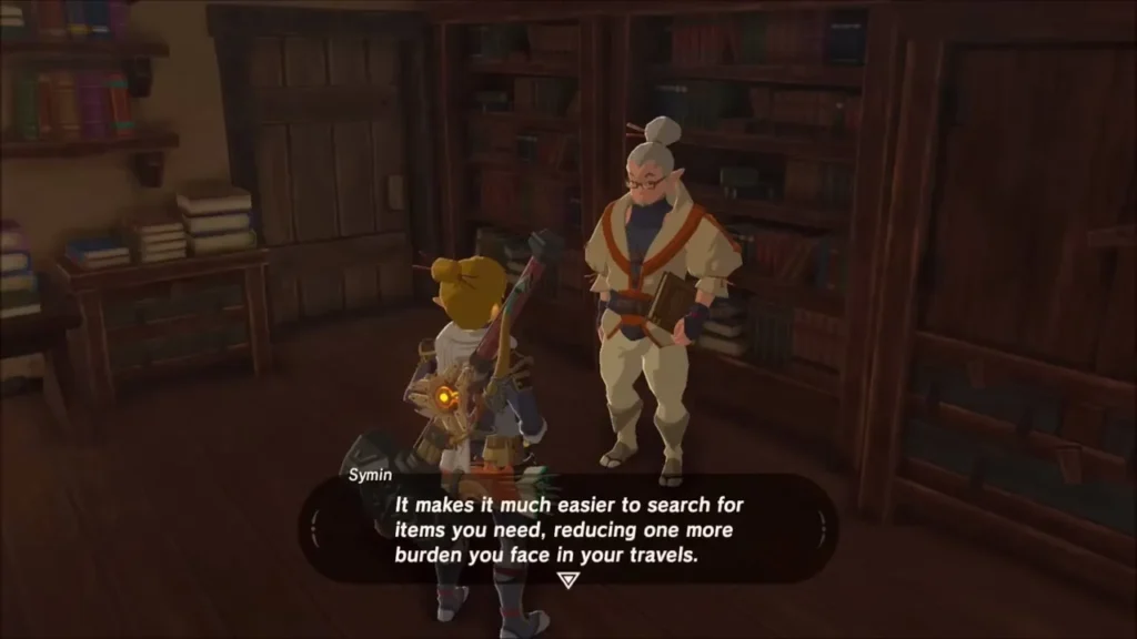 Symin explaining how Compendium pictures make items easier to search for Symin explaining how Compendium pictures make items easier to search for