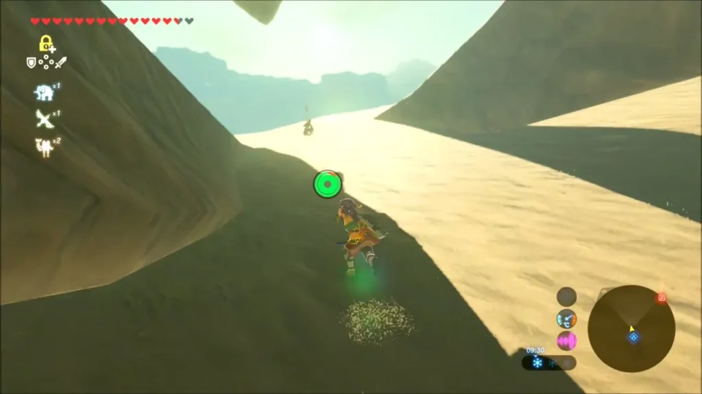 Link crossing the sand dunes toward Barta Link crossing the sand dunes toward Barta