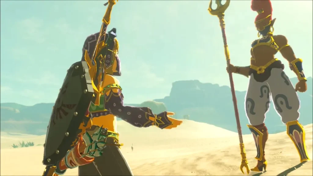 Link holding out a hand to the recovered Barta Link holding out a hand to the recovered Barta