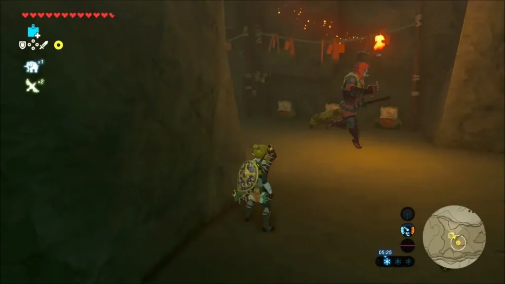 Yiga Footsoldier leaping toward Link inside the Yiga Clan Hideout Yiga Footsoldier leaping toward Link inside the Yiga Clan Hideout