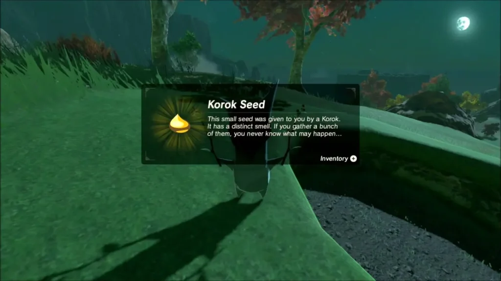 Korok Seed item box after the boulder puzzle Korok Seed item box after the boulder puzzle