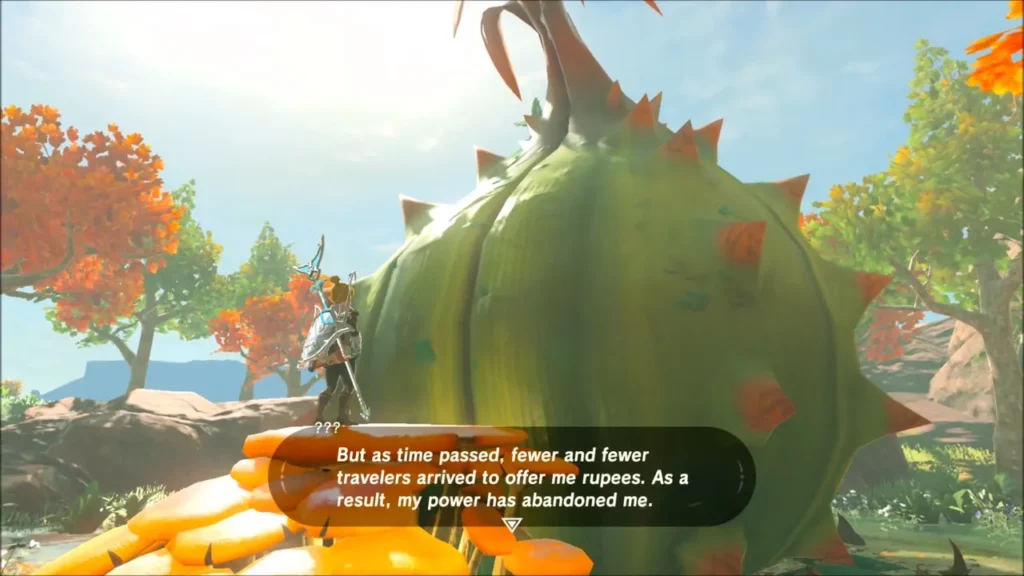 Mija the Great Fairy telling Link her power has faded Mija the Great Fairy telling Link her power has faded