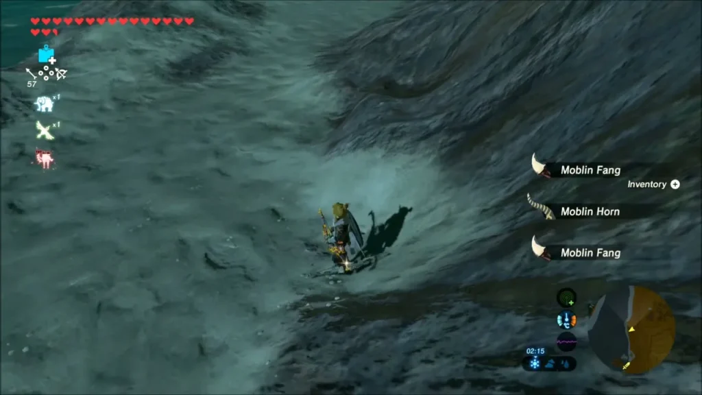 Moblin Fang and Moblin Horn picked up on the sandy shore Moblin Fang and Moblin Horn picked up on the sandy shore