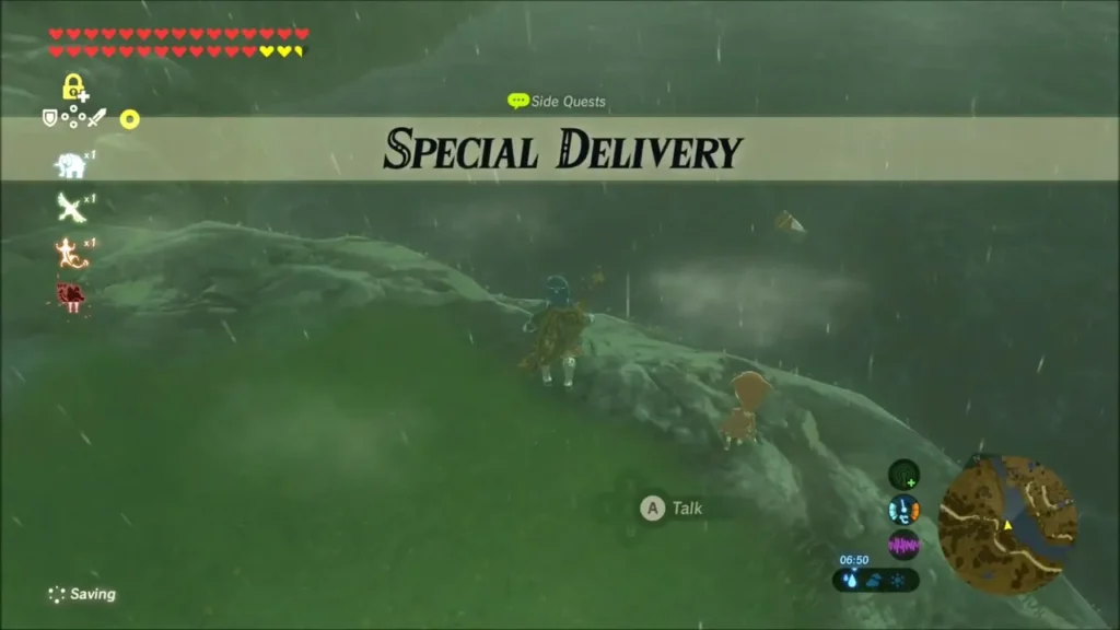 Special Delivery quest title as the letter floats off in the rain Special Delivery quest title as the letter floats off in the rain