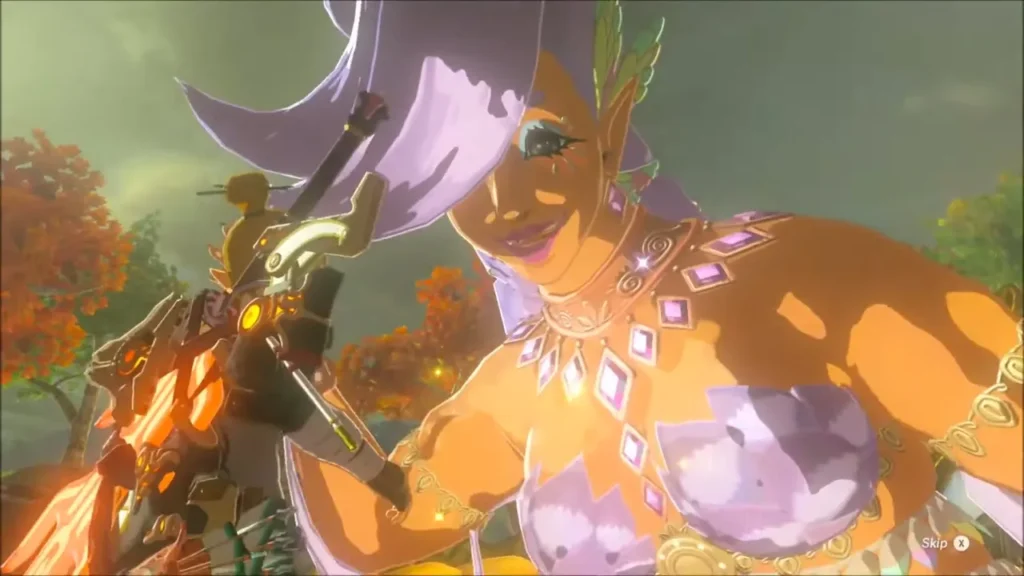 Mija smiling beside Link as she works her enhancement Mija smiling beside Link as she works her enhancement