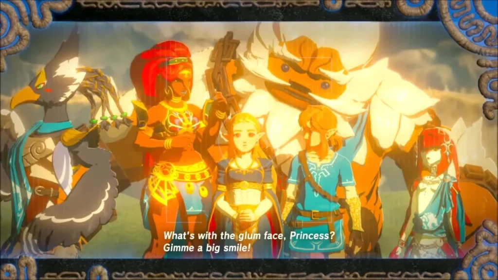 The Champions and Zelda gathered together for a group portrait The Champions and Zelda gathered together for a group portrait