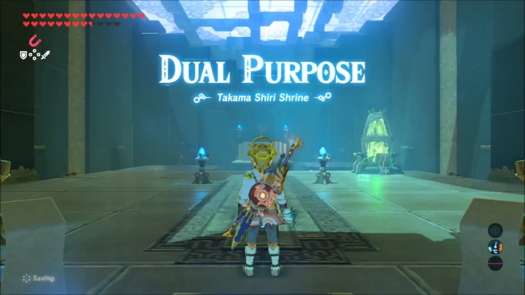 Link in the Dual Purpose trial room inside Takama Shiri Shrine Link in the Dual Purpose trial room inside Takama Shiri Shrine