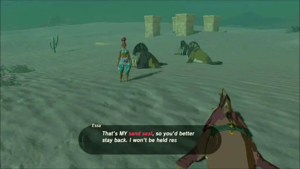 Essa warning Link off her sand seal beside two other seals Essa warning Link off her sand seal beside two other seals