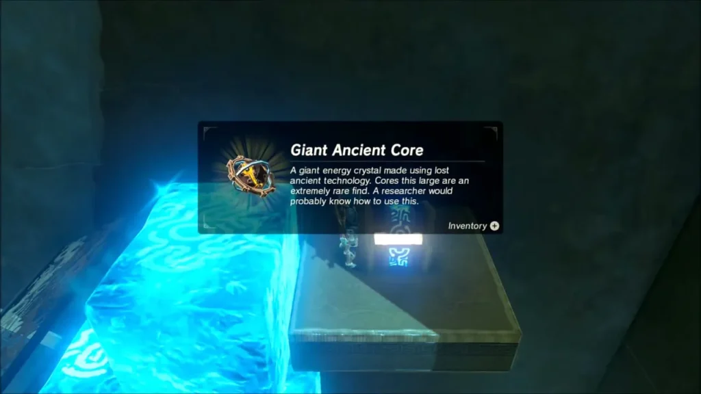 Giant Ancient Core item box from the chest beside the receptacle Giant Ancient Core item box from the chest beside the receptacle
