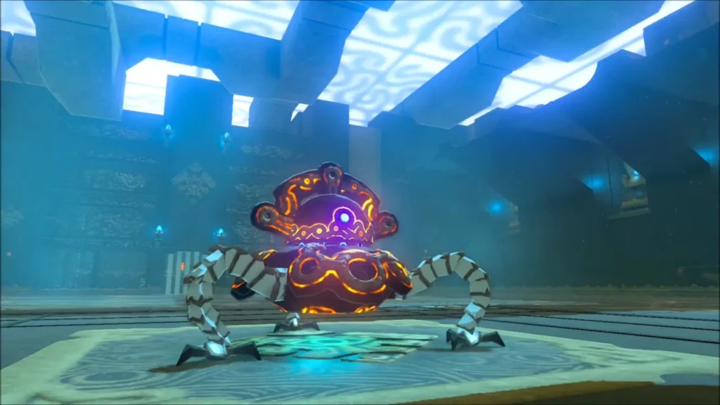 Guardian waiting on a platform in the flooded trial hall Guardian waiting on a platform in the flooded trial hall