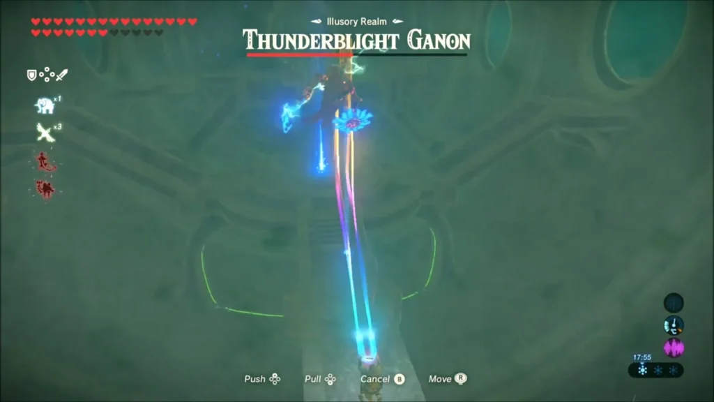 Using Magnesis to lift a metal object beside Thunderblight Ganon Using Magnesis to lift a metal object beside Thunderblight Ganon
