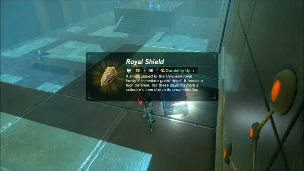 Royal Shield item box shown after opening the chest in Mah Eliya Shrine Royal Shield item box shown after opening the chest in Mah Eliya Shrine