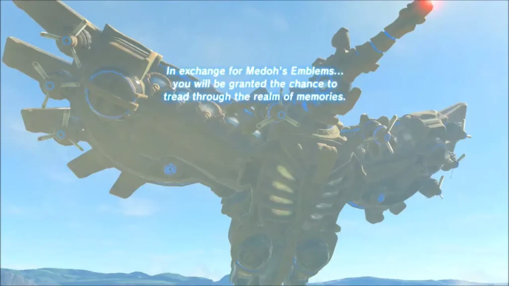 Vah Medoh speaking of the realm of memories in exchange for emblems Vah Medoh speaking of the realm of memories in exchange for emblems