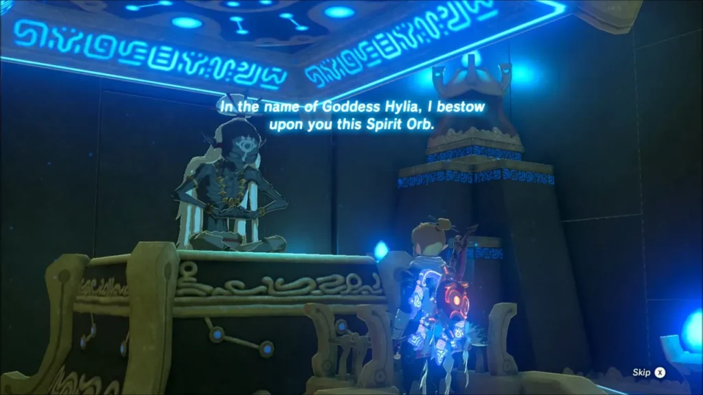 The monk offering the second Spirit Orb beside Link The monk offering the second Spirit Orb beside Link