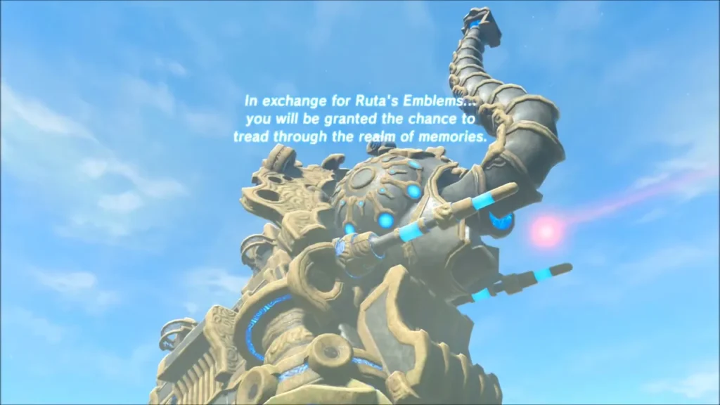 Vah Ruta offering a trip through the realm of memories in exchange for the emblems Vah Ruta offering a trip through the realm of memories in exchange for the emblems
