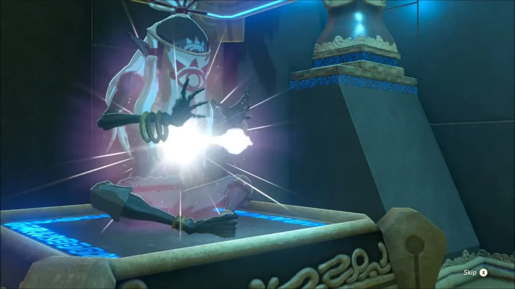 The monk of Sharo Lun glowing as he gives the Rudania's Emblem The monk of Sharo Lun glowing as he gives the Rudania's Emblem