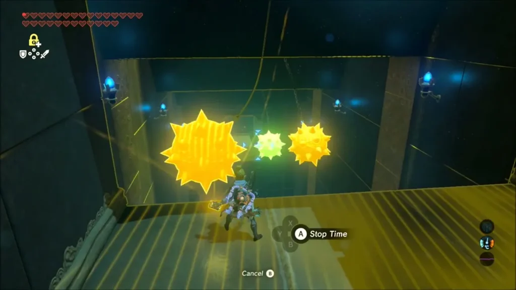 Spiked balls hanging from the ceiling held view with Stasis Spiked balls hanging from the ceiling held view with Stasis