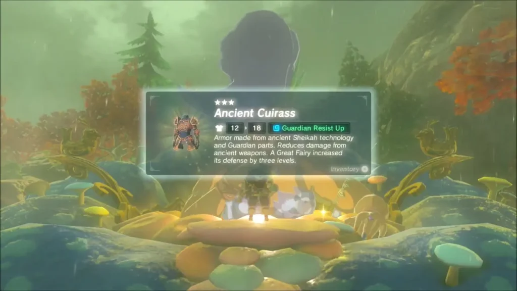Ancient Cuirass upgraded three levels by the Great Fairy Ancient Cuirass upgraded three levels by the Great Fairy