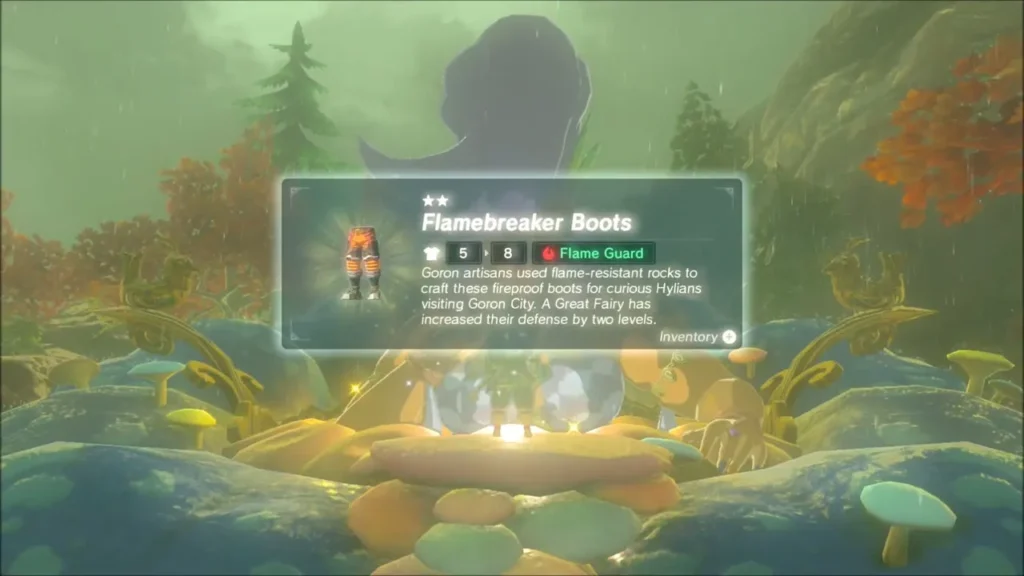 Flamebreaker Boots upgraded two levels in the fountain Flamebreaker Boots upgraded two levels in the fountain